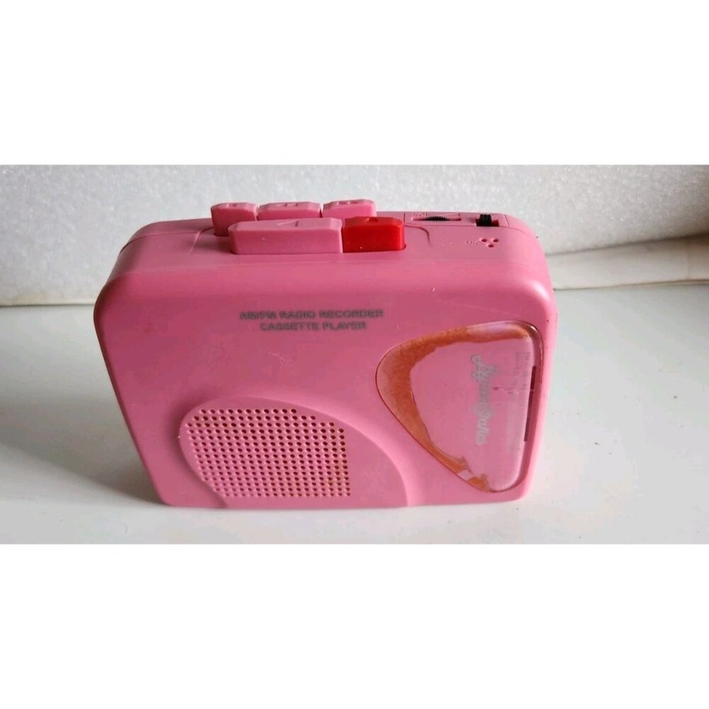 Byron Statics KCS-315 Portable Cassette Player AM/FM Radio Pink - TESTED WORKS